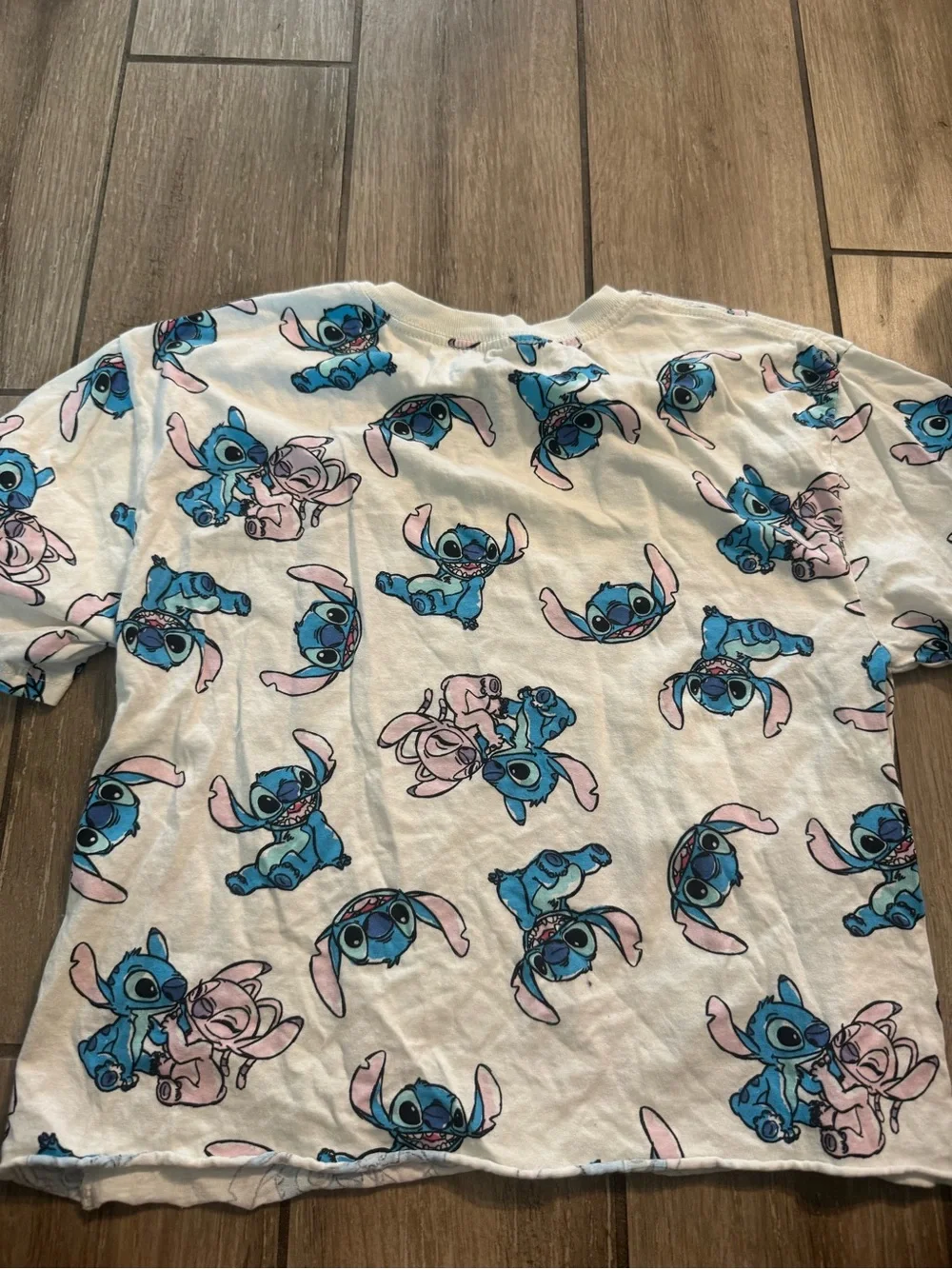Disney White Kids Stitch & Angel All-Over Graphic Tee